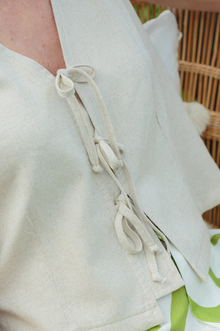 Wilson Waistcoat Sand-TOPS-kindacollection-Kinda