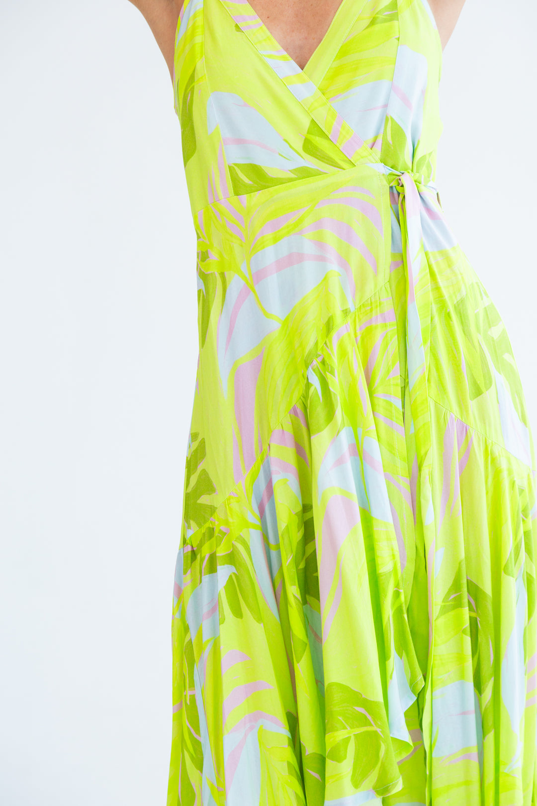 Kea Wrap Dress Luscious Lime-DRESSES-kindacollection-Kinda