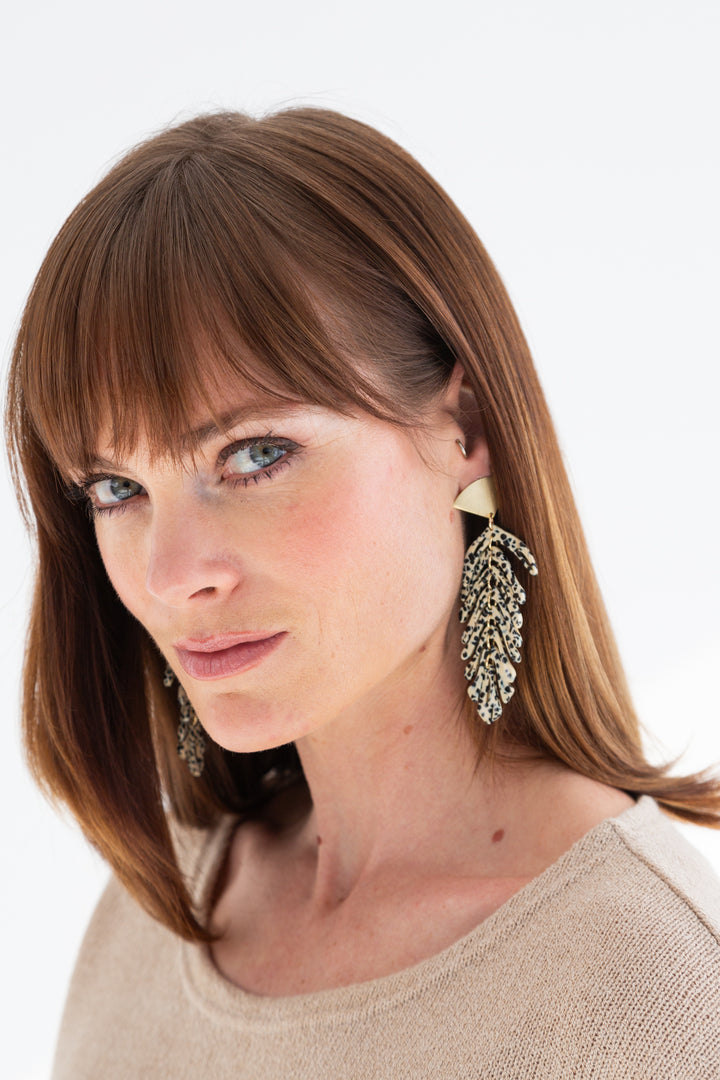 Delicious Cheetah Fronds Earrings-ACCESSORIES-kindacollection-Kinda