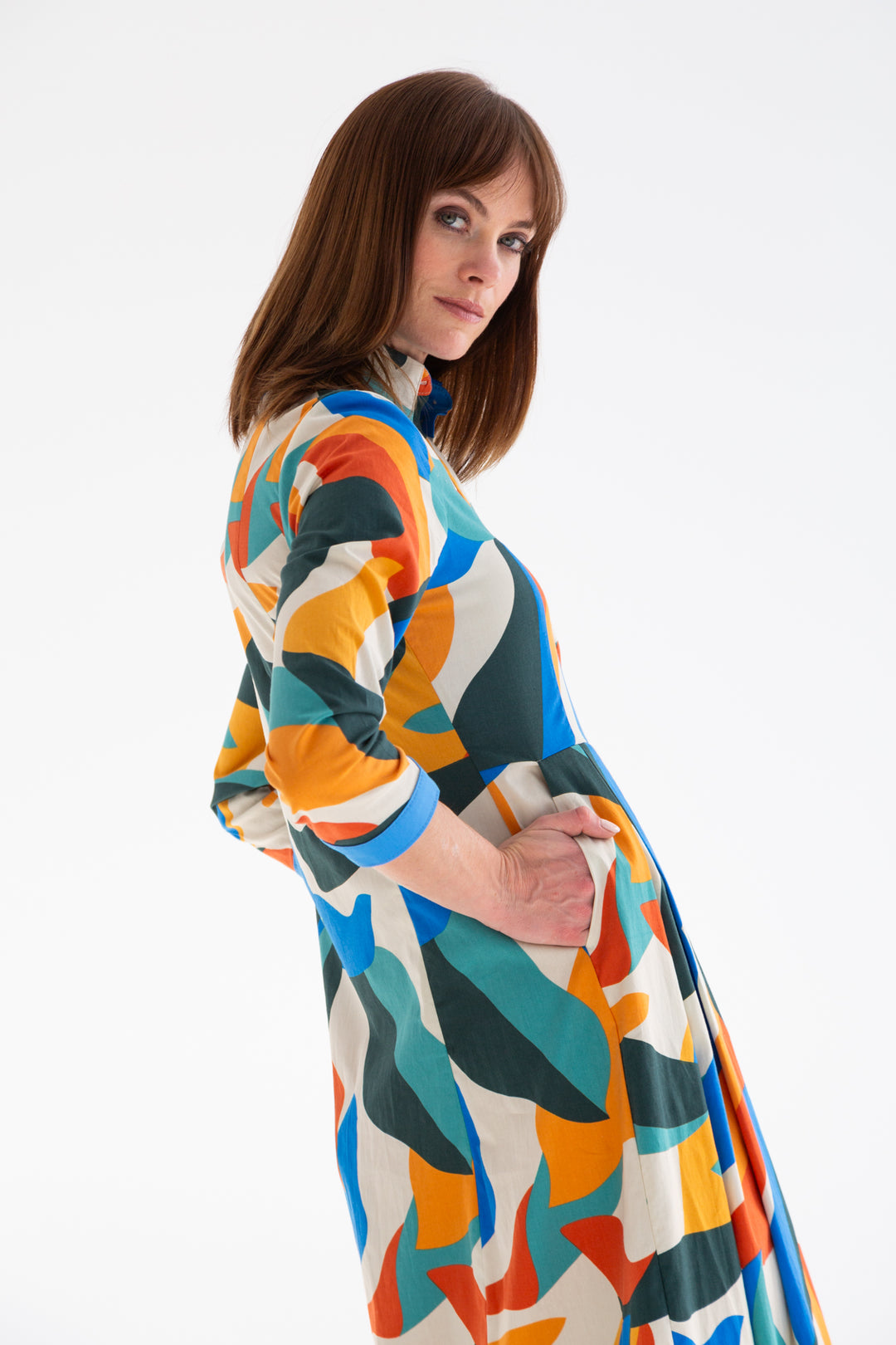 Delilah Dress Colourful Print-DRESSES-kindacollection-Kinda
