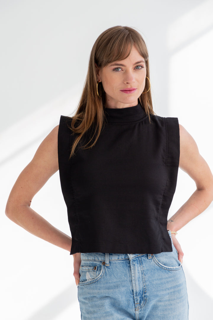 Sophie Top Black-TOPS-kindacollection-Kinda