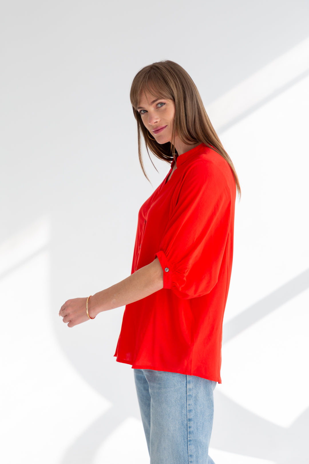 Gabi Blouse Red-TOPS-kindacollection-Kinda