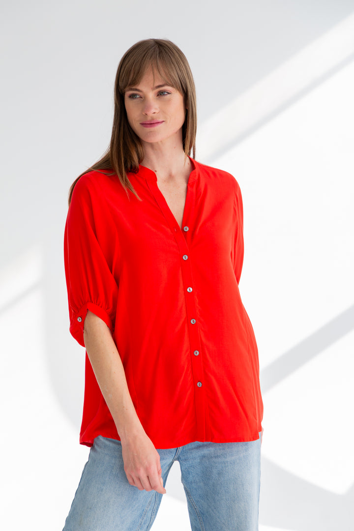 Gabi Blouse Red-TOPS-kindacollection-Kinda