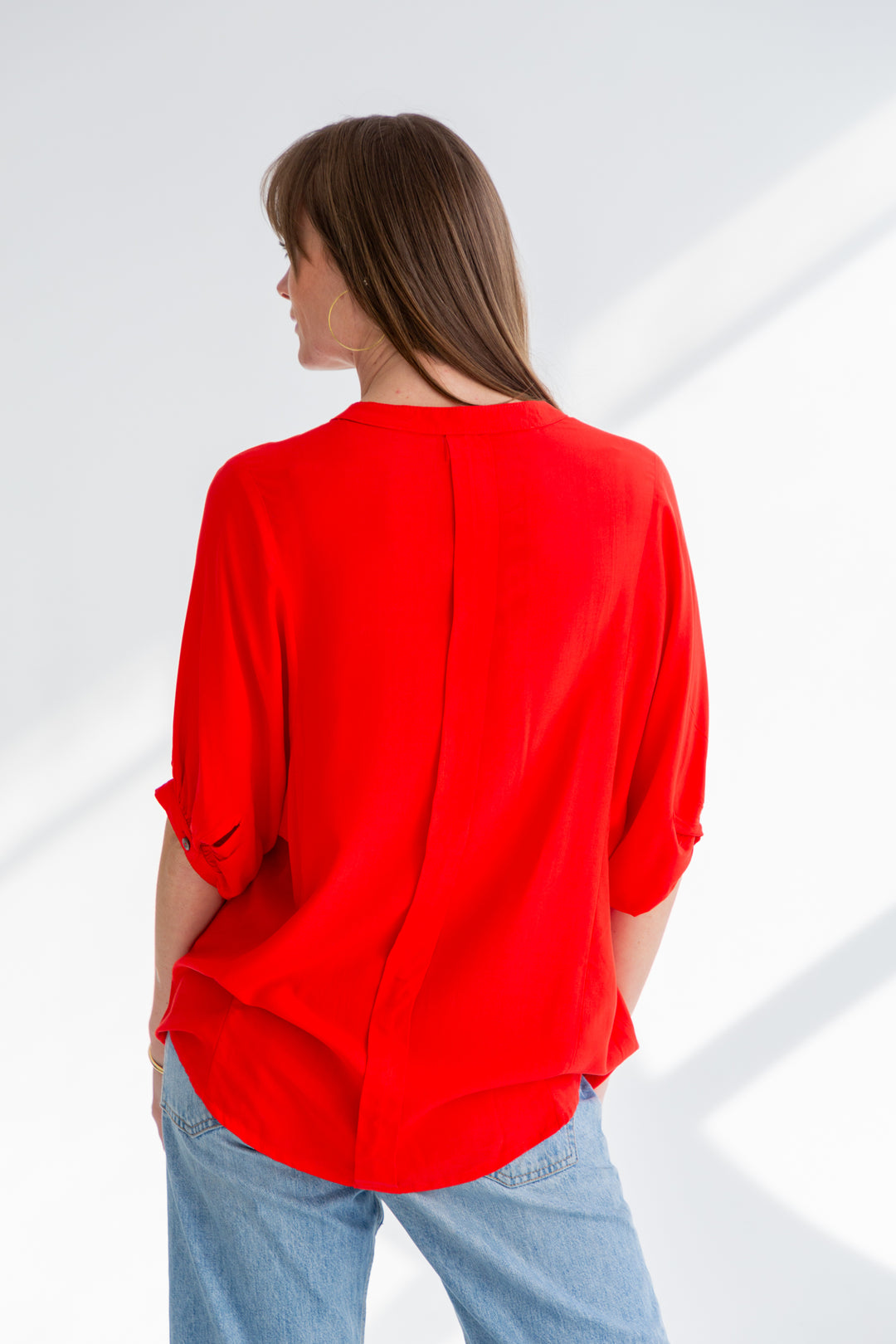 Gabi Blouse Red-TOPS-kindacollection-Kinda