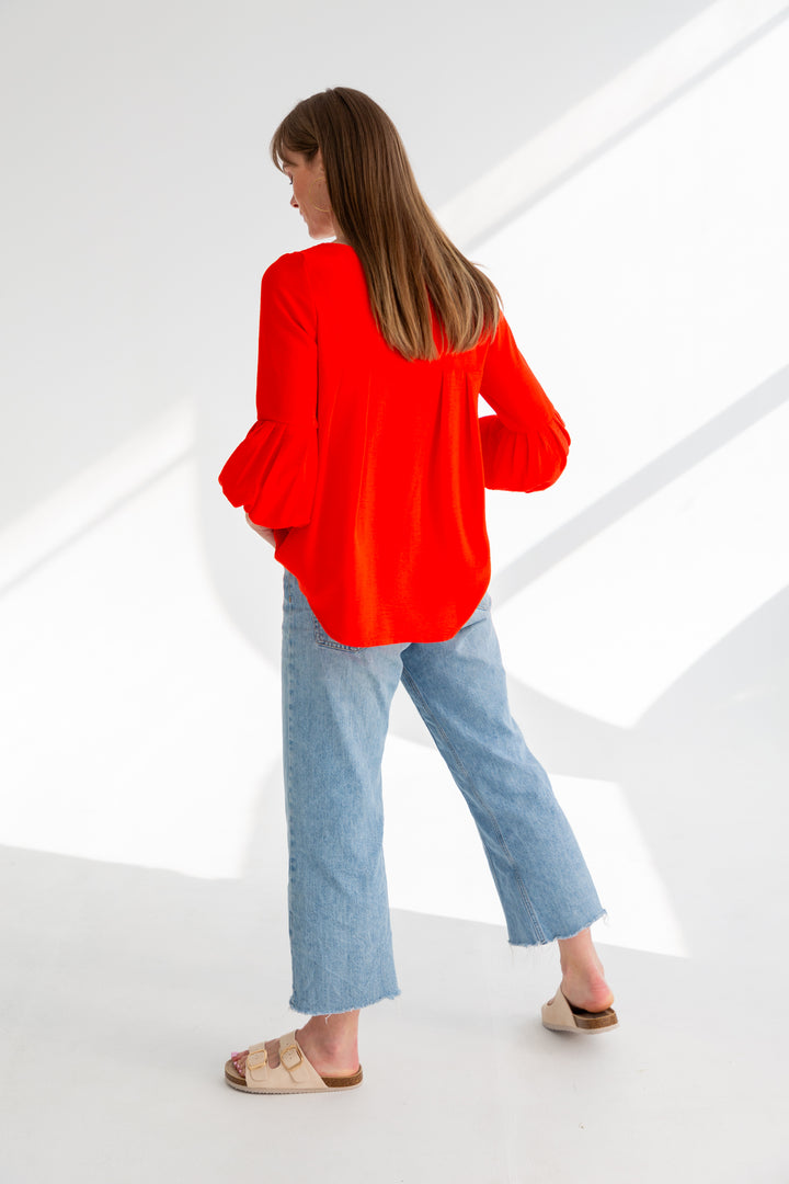 Diane Blouse Red-TOPS-kindacollection-Kinda