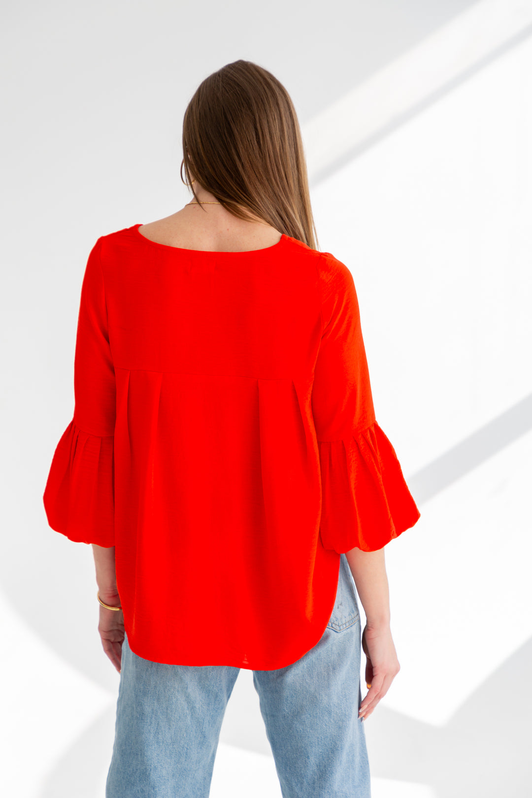 Diane Blouse Red-TOPS-kindacollection-Kinda