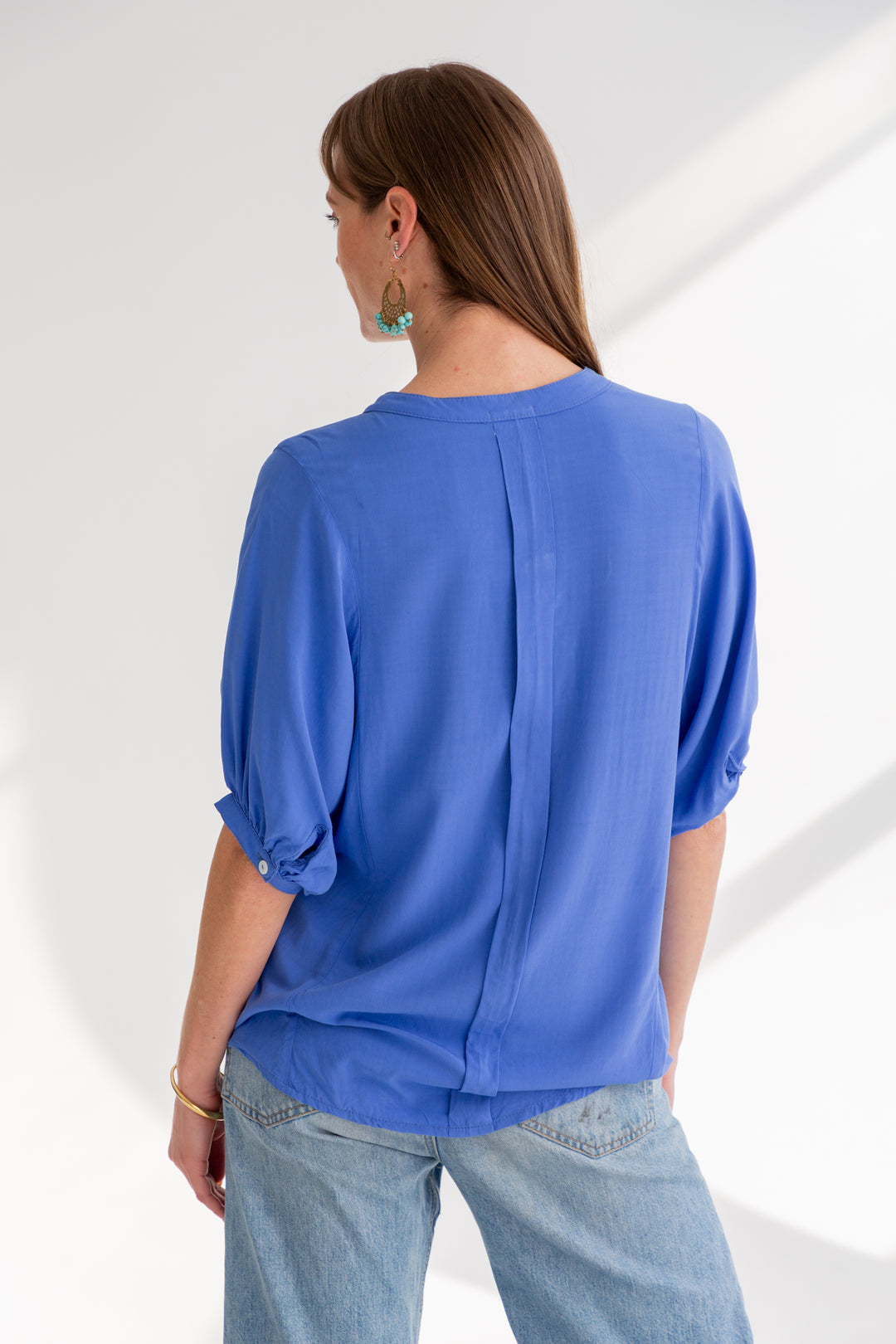 Gabi Blouse Blue-TOPS-kindacollection-Kinda