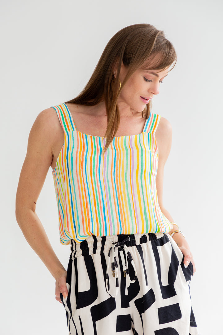 Mykonos Top Stripe-TOPS-kindacollection-Kinda