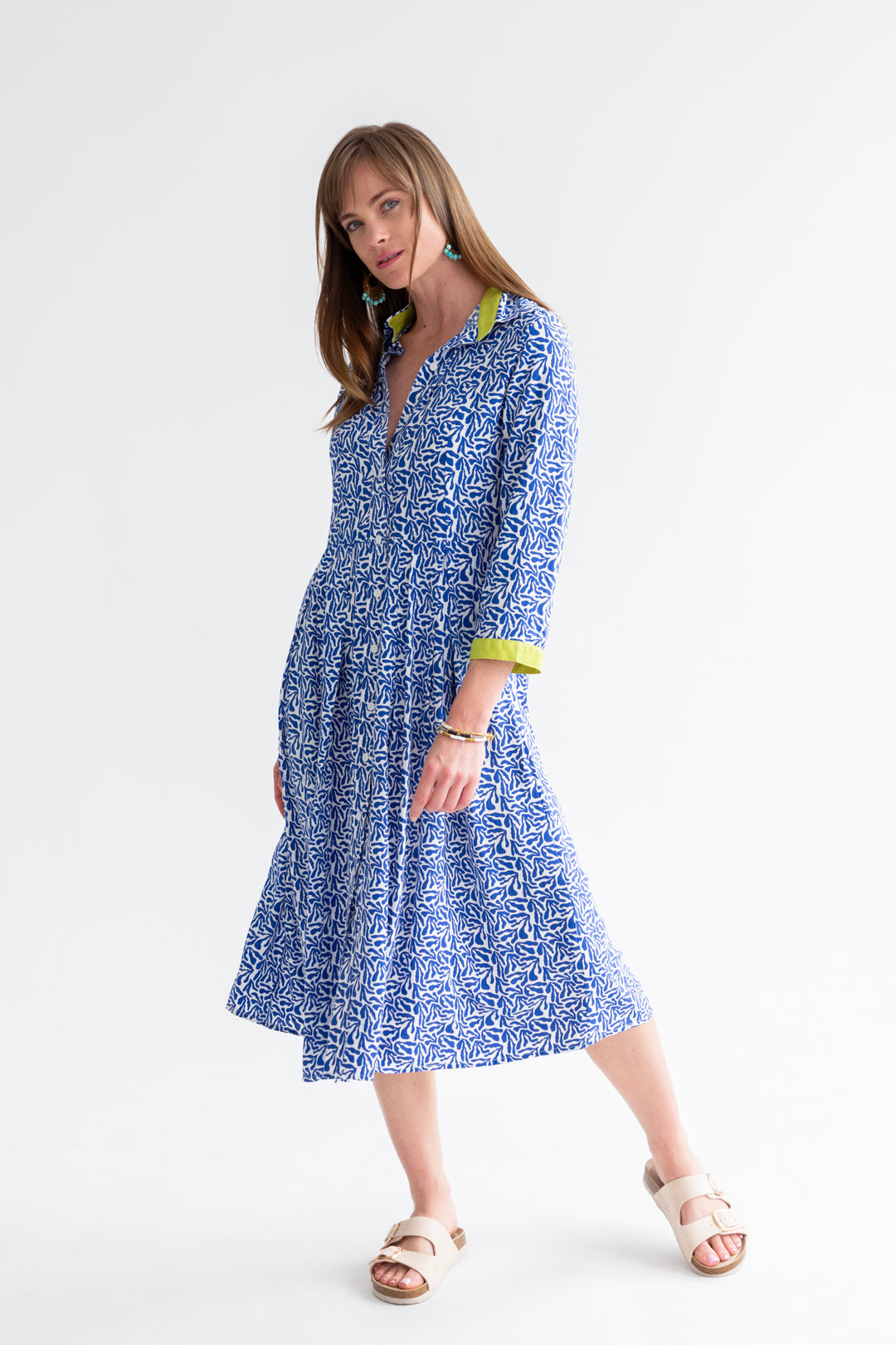 Delilah Dress Blue Coral-DRESSES-kindacollection-Kinda