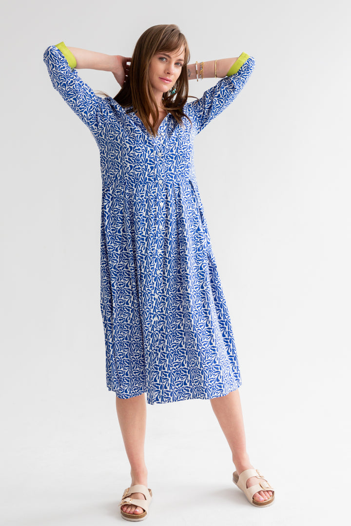 Delilah Dress Blue Coral-DRESSES-kindacollection-Kinda