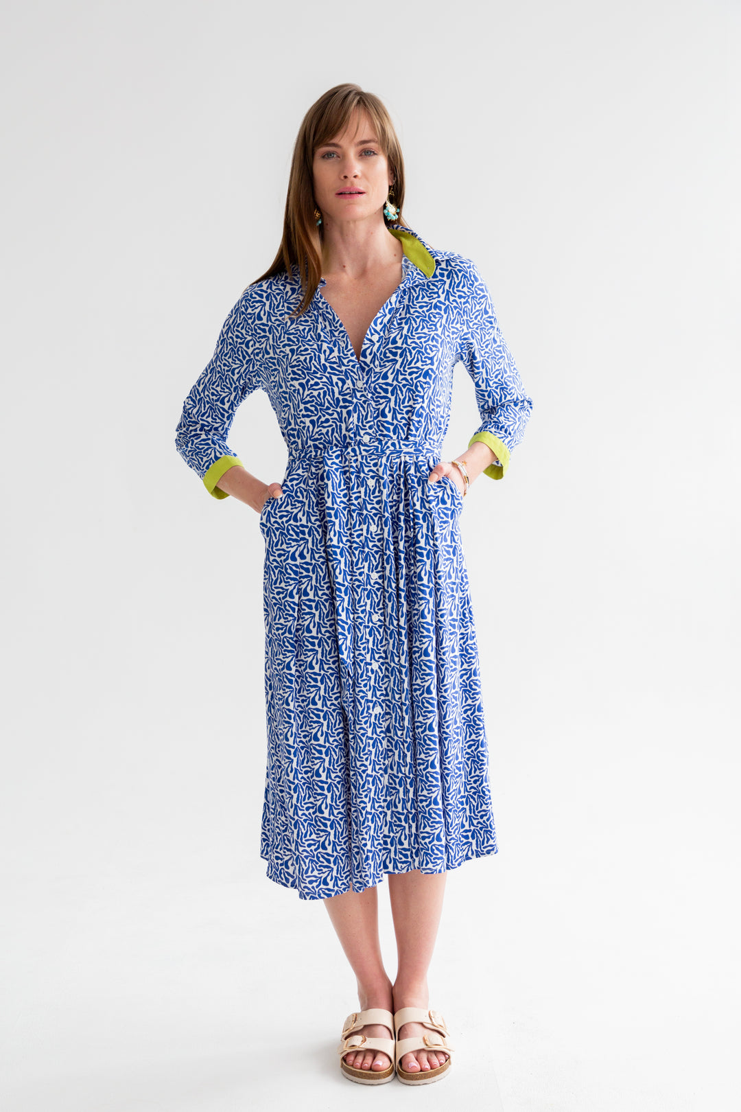 Delilah Dress Blue Coral-DRESSES-kindacollection-Kinda