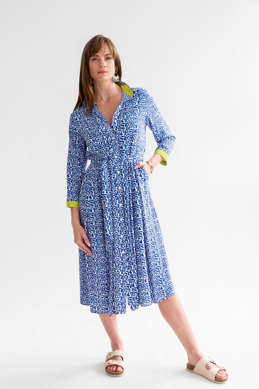 Delilah Dress Blue Coral-DRESSES-kindacollection-Kinda