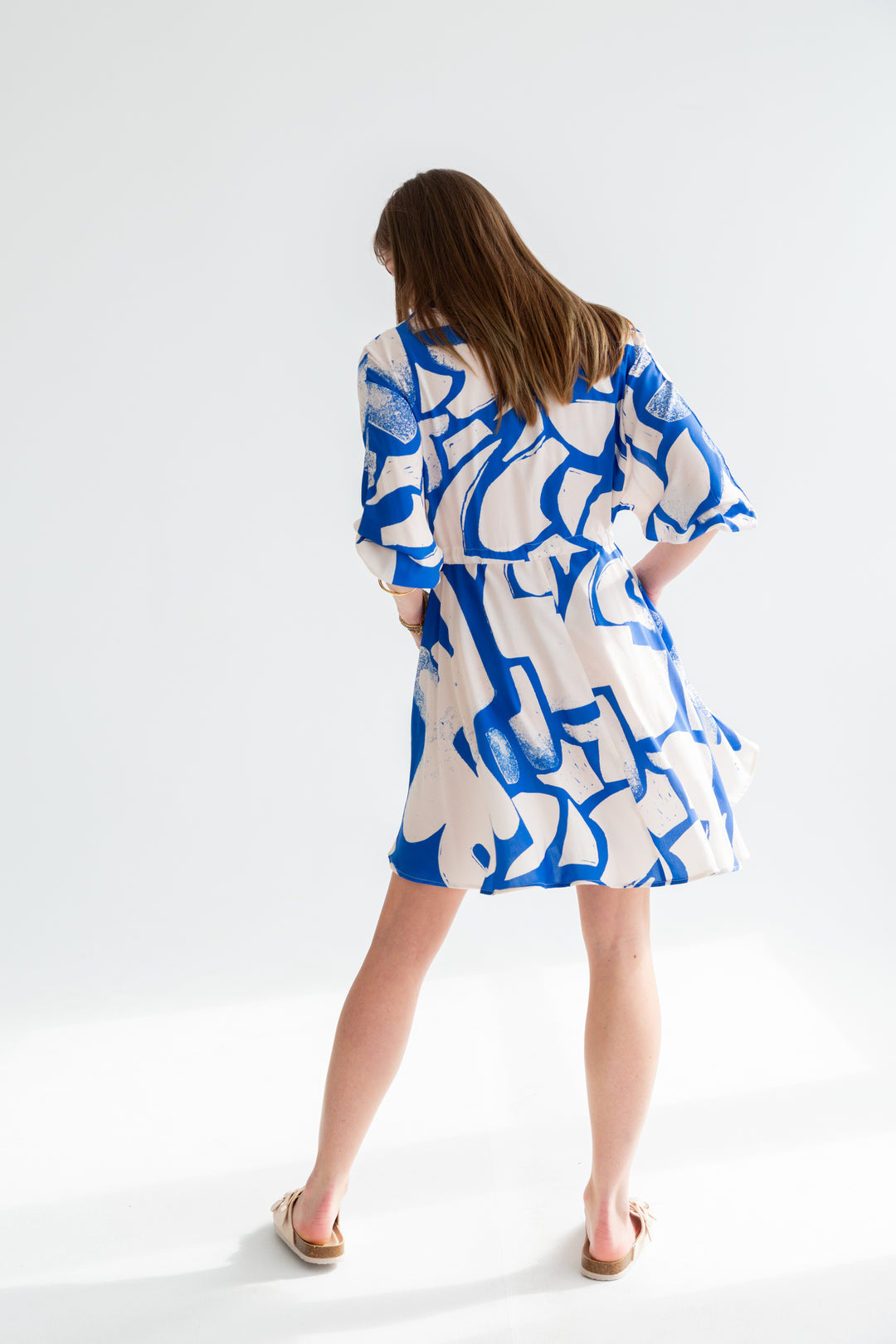 Mika Dress Blue Print-DRESSES-kindacollection-Kinda