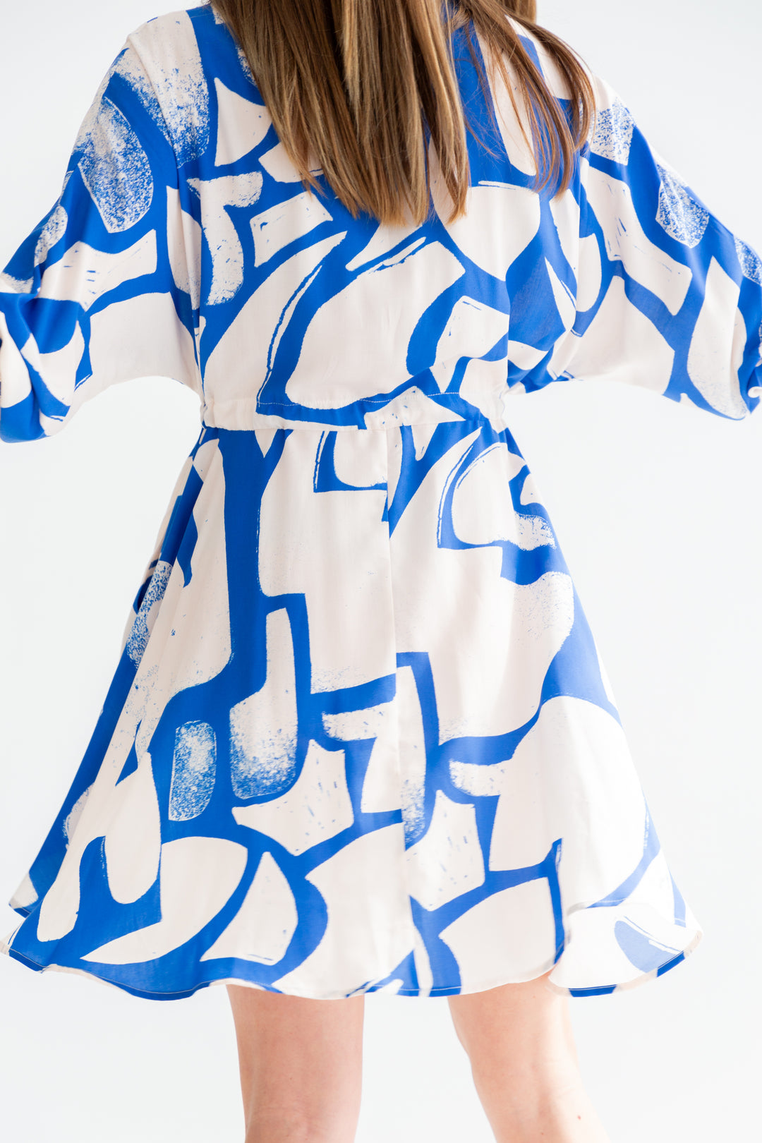 Mika Dress Blue Print-DRESSES-kindacollection-Kinda