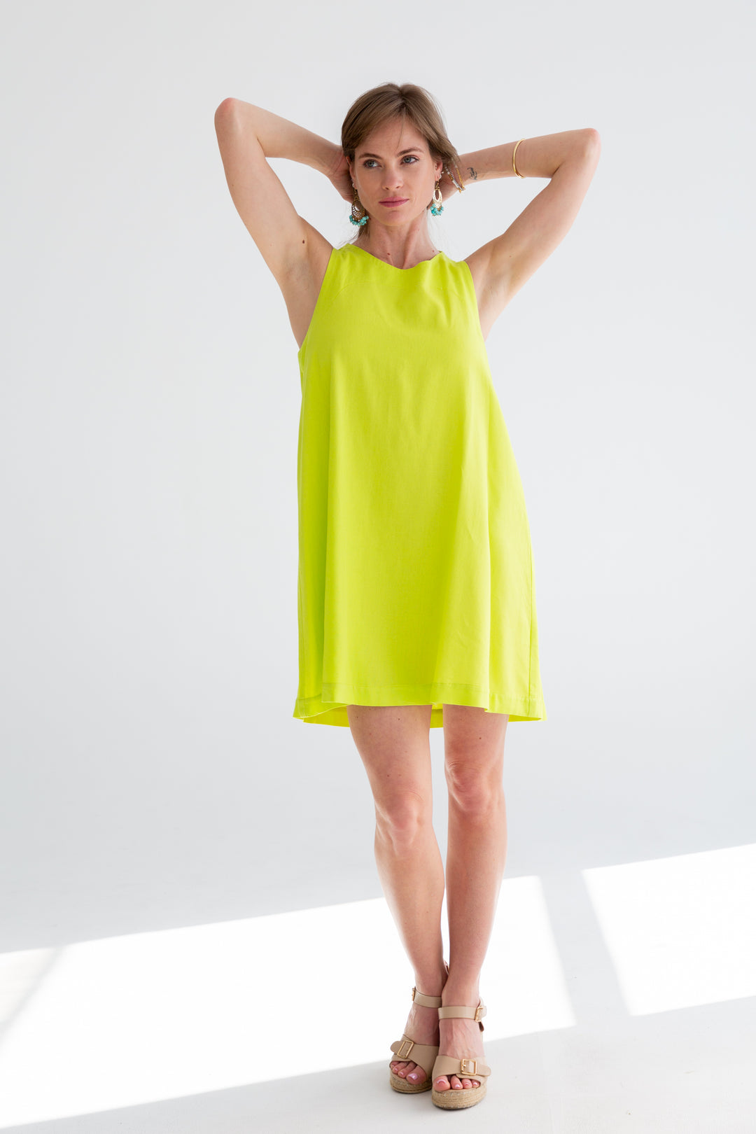 St Tropez Dress Lime-DRESSES-kindacollection-Kinda