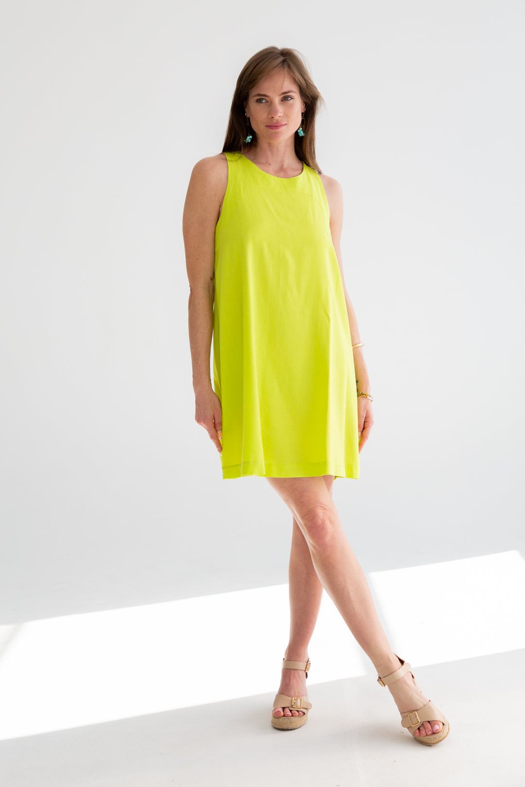 St Tropez Dress Lime-DRESSES-kindacollection-Kinda