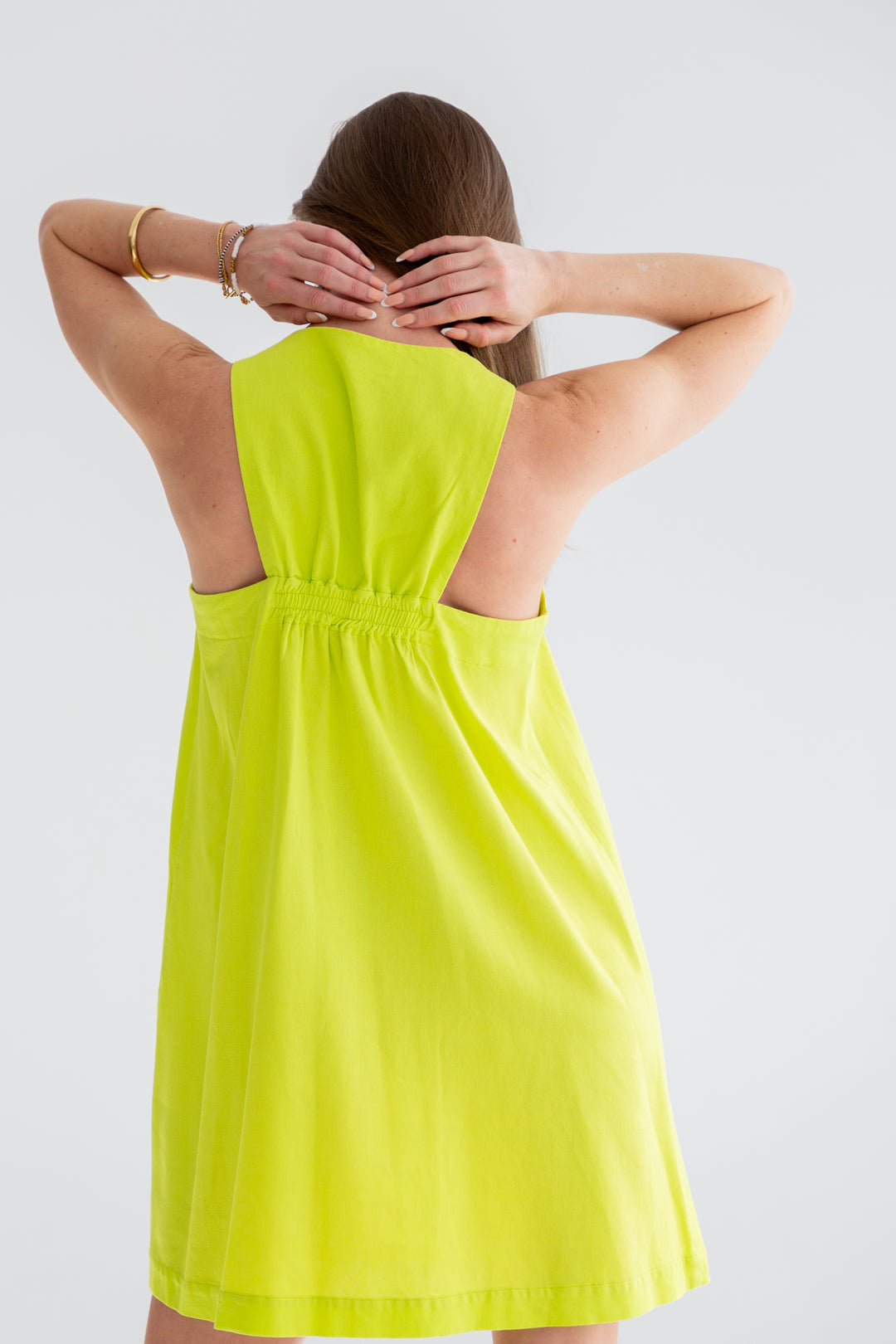 St Tropez Dress Lime-DRESSES-kindacollection-Kinda