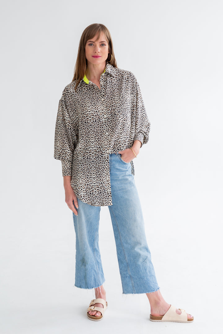 Charlotte Shirt Animal Print-TOPS-kindacollection-Kinda