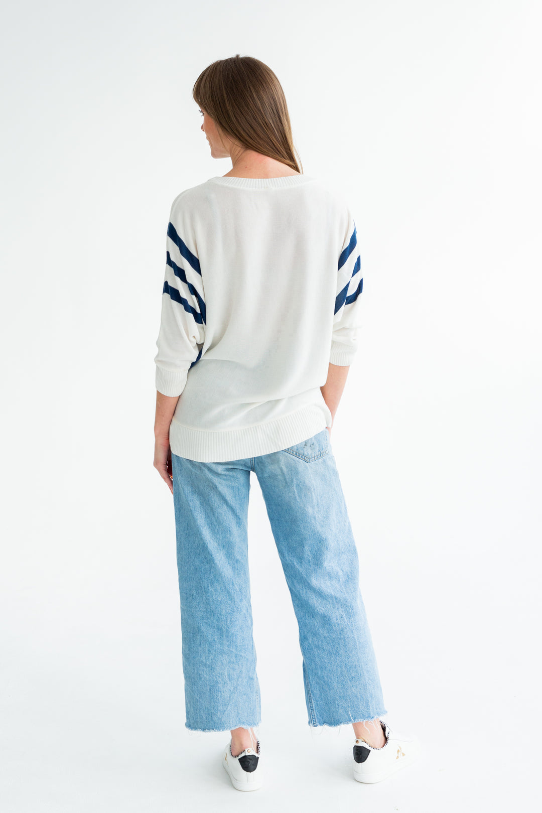 Ali Knit Navy Stripe-TOPS-kindacollection-Kinda