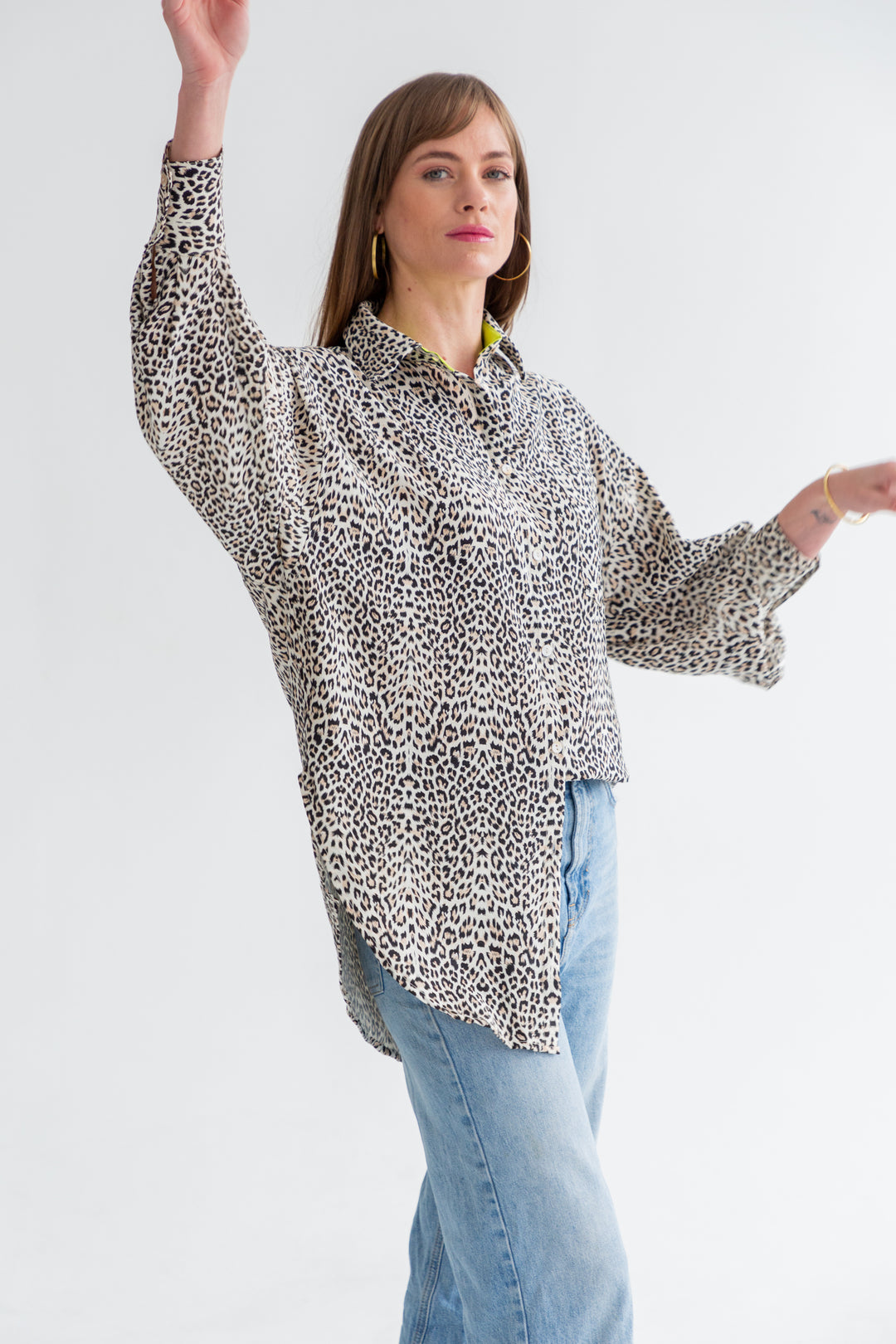 Charlotte Shirt Animal Print-TOPS-kindacollection-Kinda