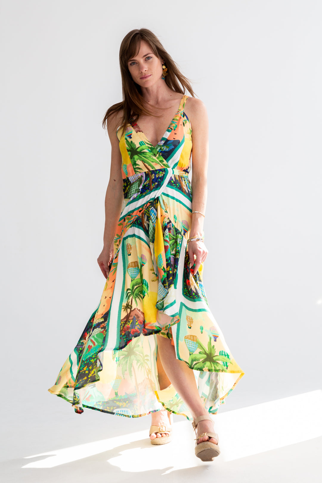 Kea Wrap Dress Hot Air Balloon-DRESSES-kindacollection-Kinda