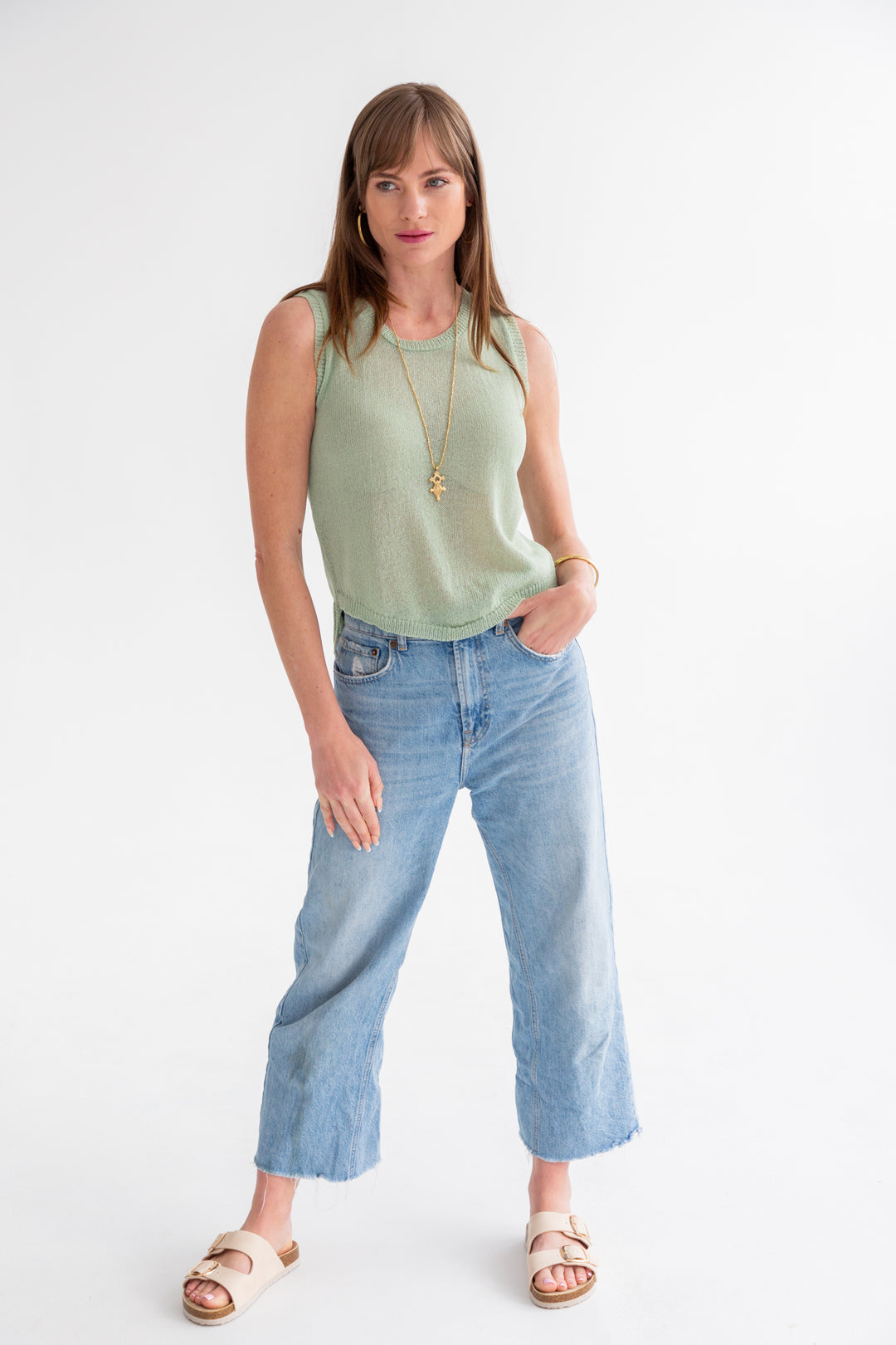 Madison Knit Sage-TOPS-kindacollection-Kinda