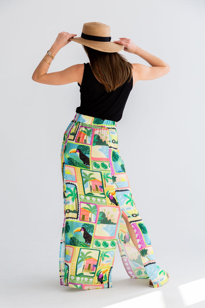 Santorini Skirt Tucan Print-SKIRTS-kindacollection-Kinda