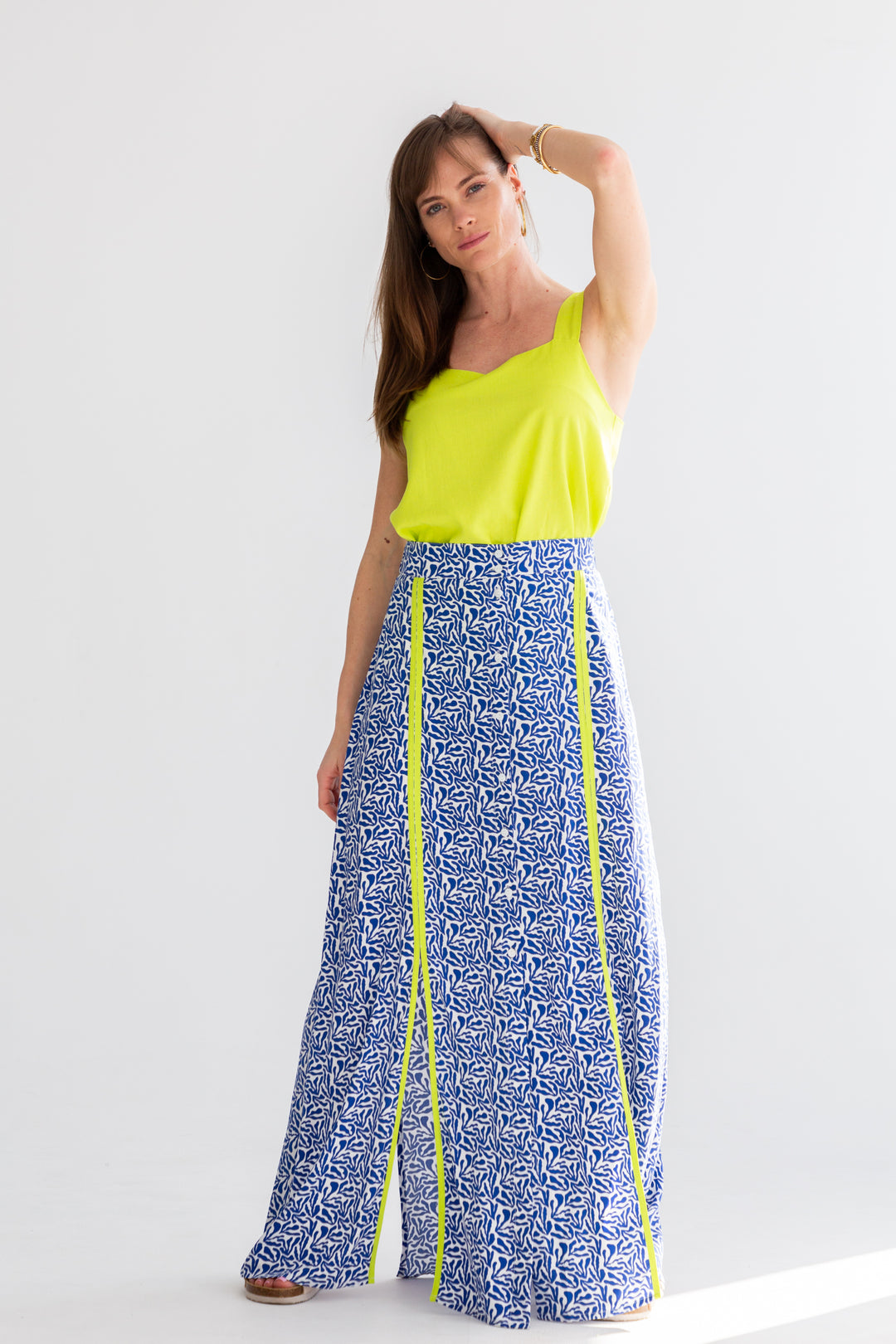 Santorini Skirt Blue Coral-SKIRTS-kindacollection-Kinda