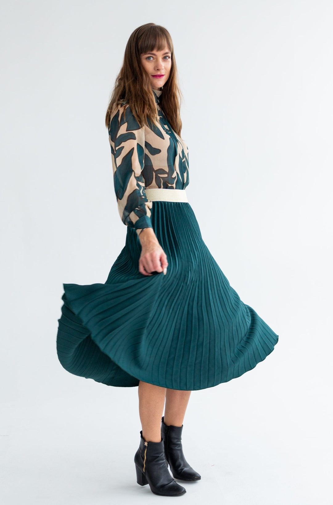 Lagan Skirt Emerald Green-SKIRTS-kindacollection-Kinda