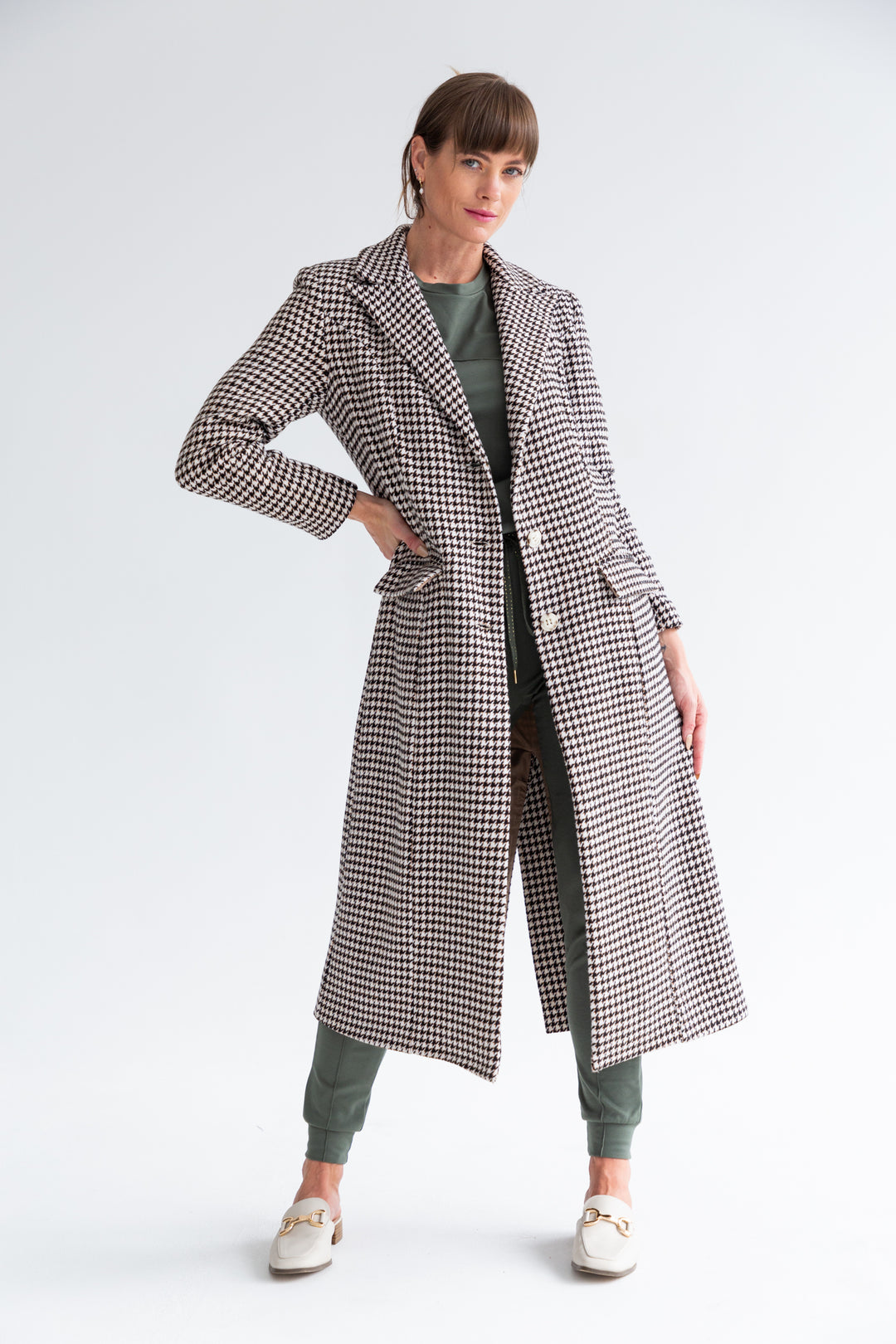 Thelma Coat Houndstooth-JACKETS-kindacollection-Kinda