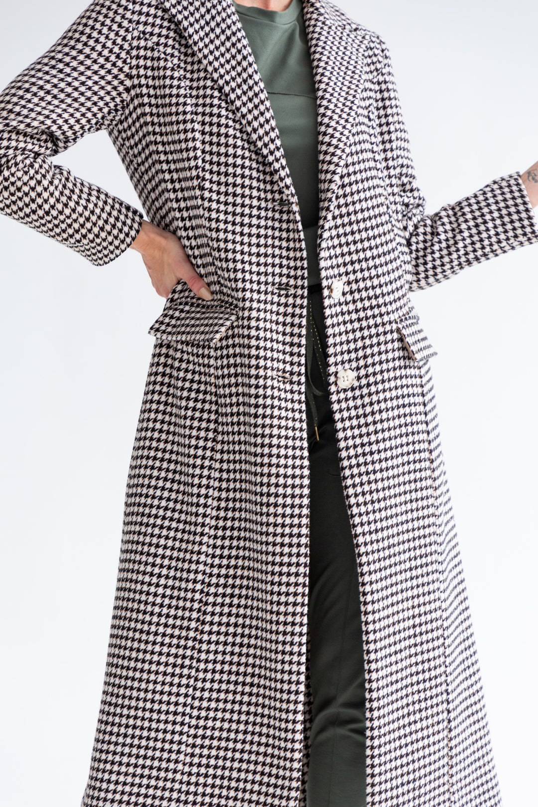 Thelma Coat Houndstooth-JACKETS-kindacollection-Kinda