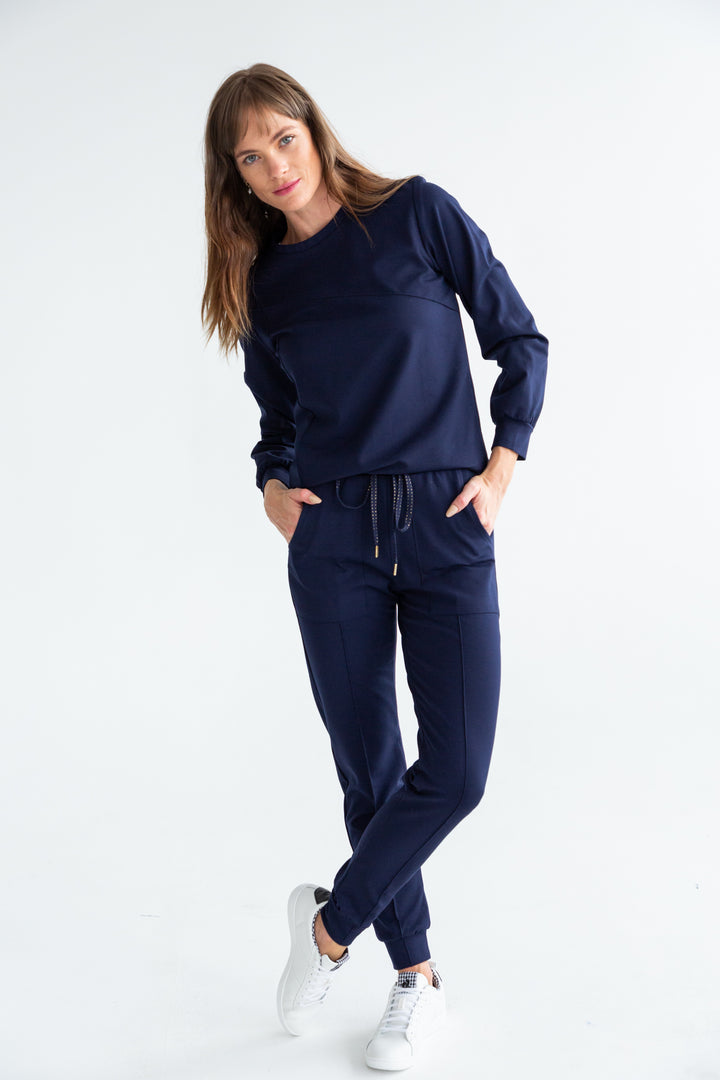 The Track Pants Navy-PANTS-kindacollection-Kinda