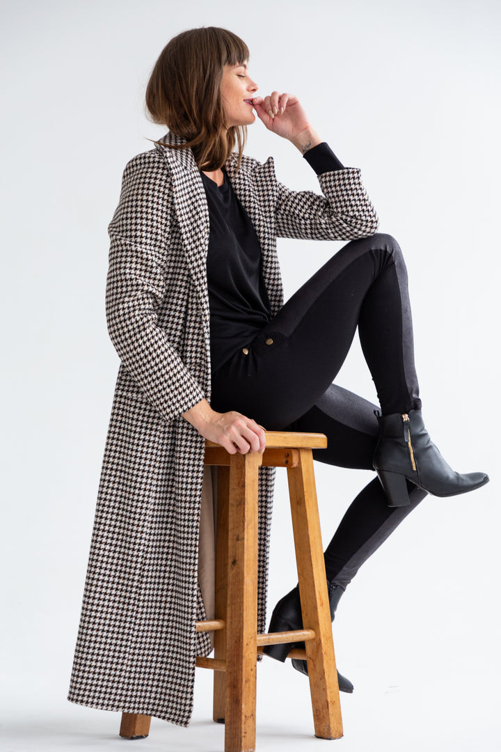 Thelma Coat Houndstooth-JACKETS-kindacollection-Kinda