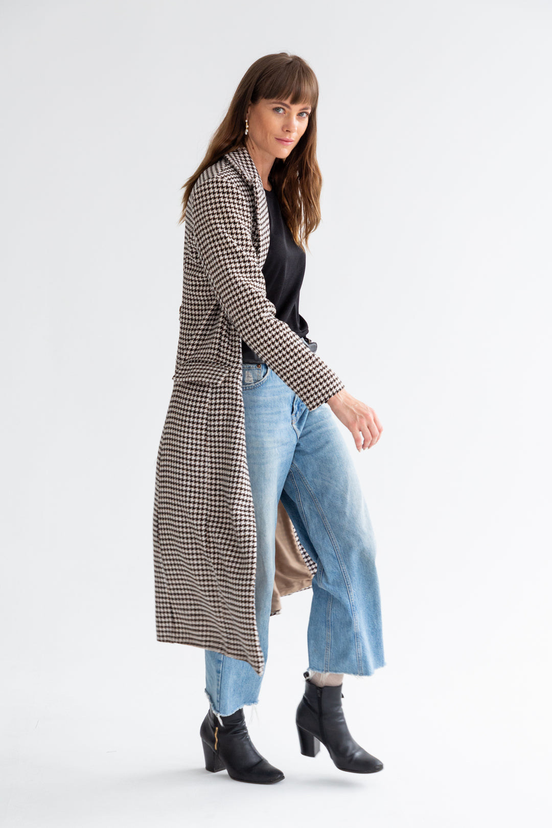 Thelma Coat Houndstooth-JACKETS-kindacollection-Kinda