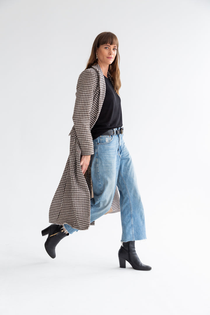 Thelma Coat Houndstooth-JACKETS-kindacollection-Kinda