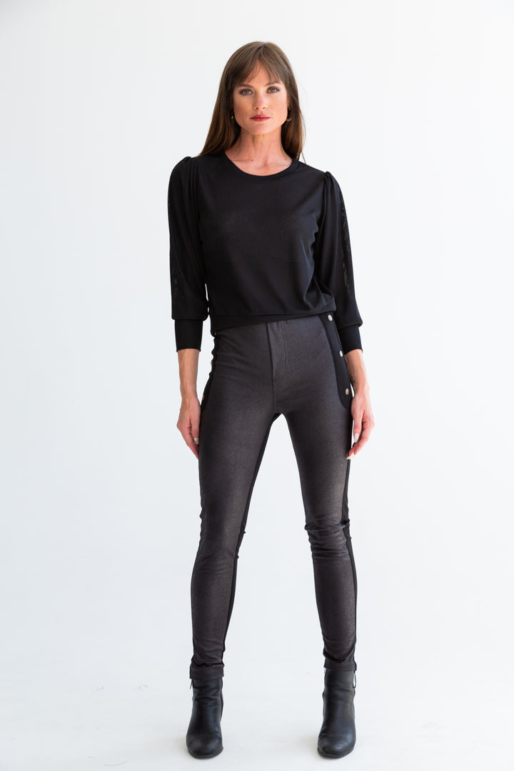 Paloma Pants Studded Black-PANTS-kindacollection-Kinda