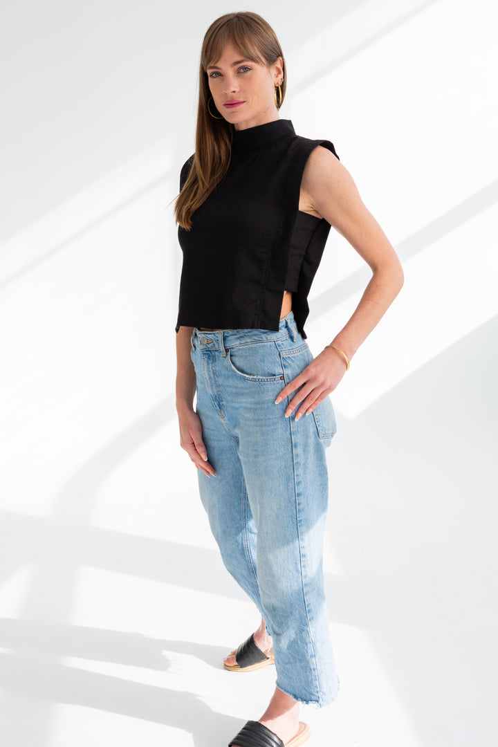 Sophie Top Black-TOPS-kindacollection-Kinda