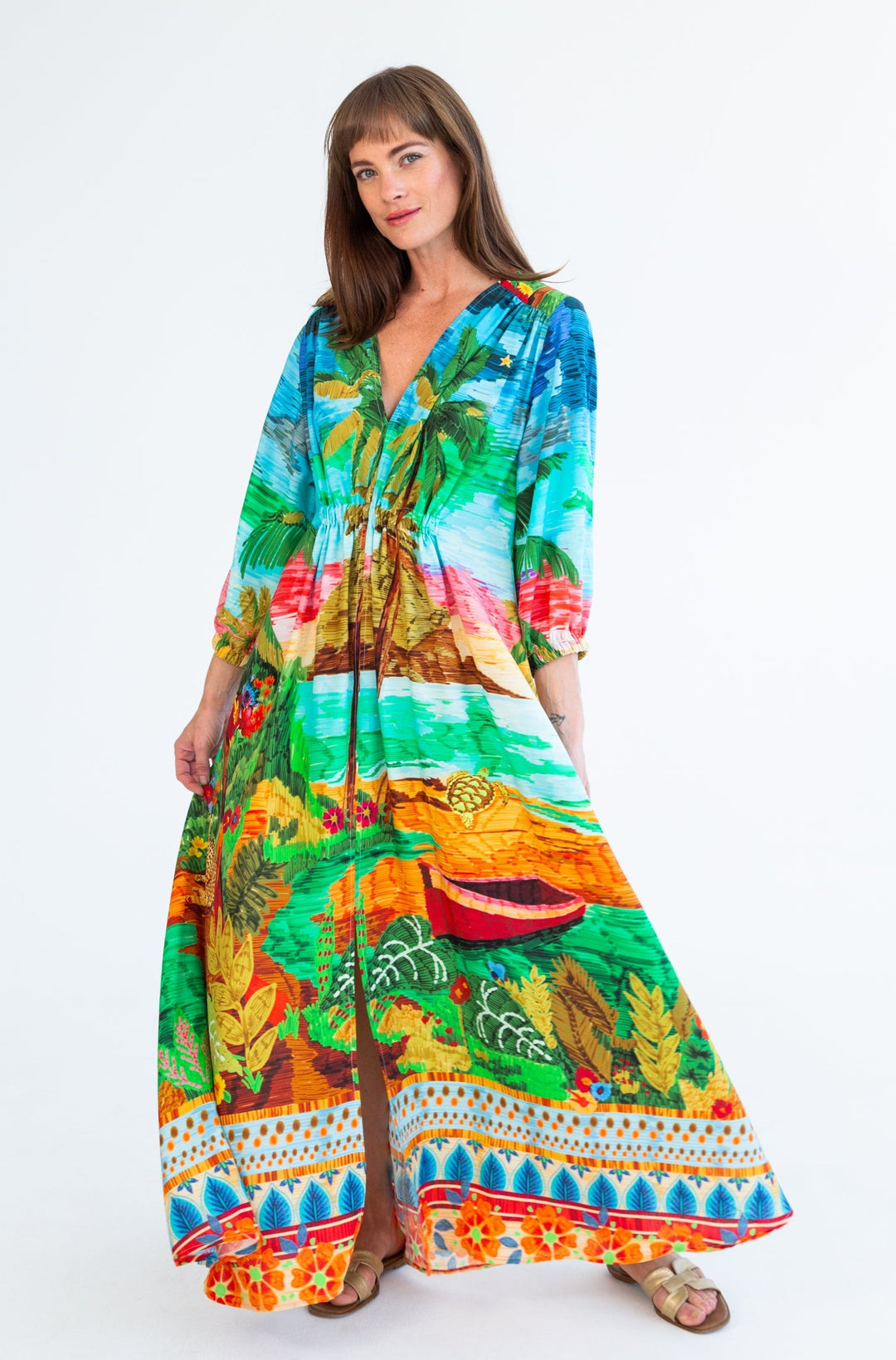 Arniston Dress Jungle Print-DRESSES-Kinda-Kinda