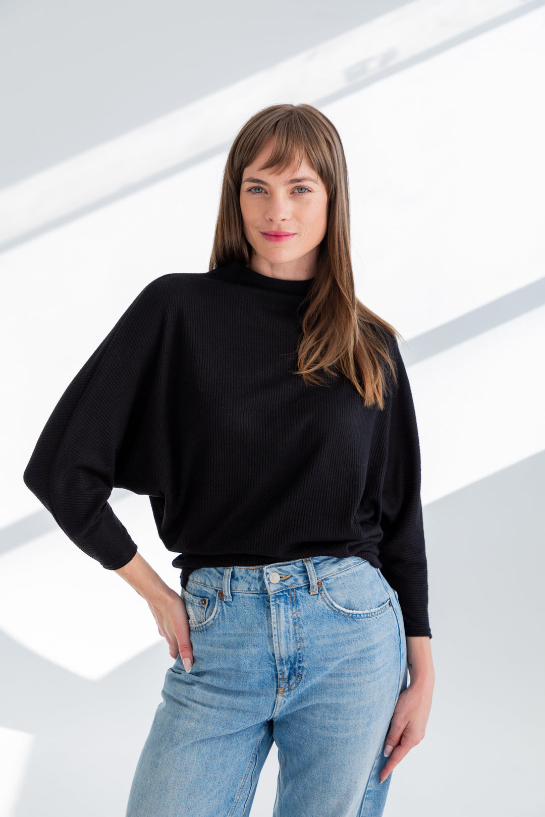 Batty Top Black Rib-TOPS-kindacollection-Kinda