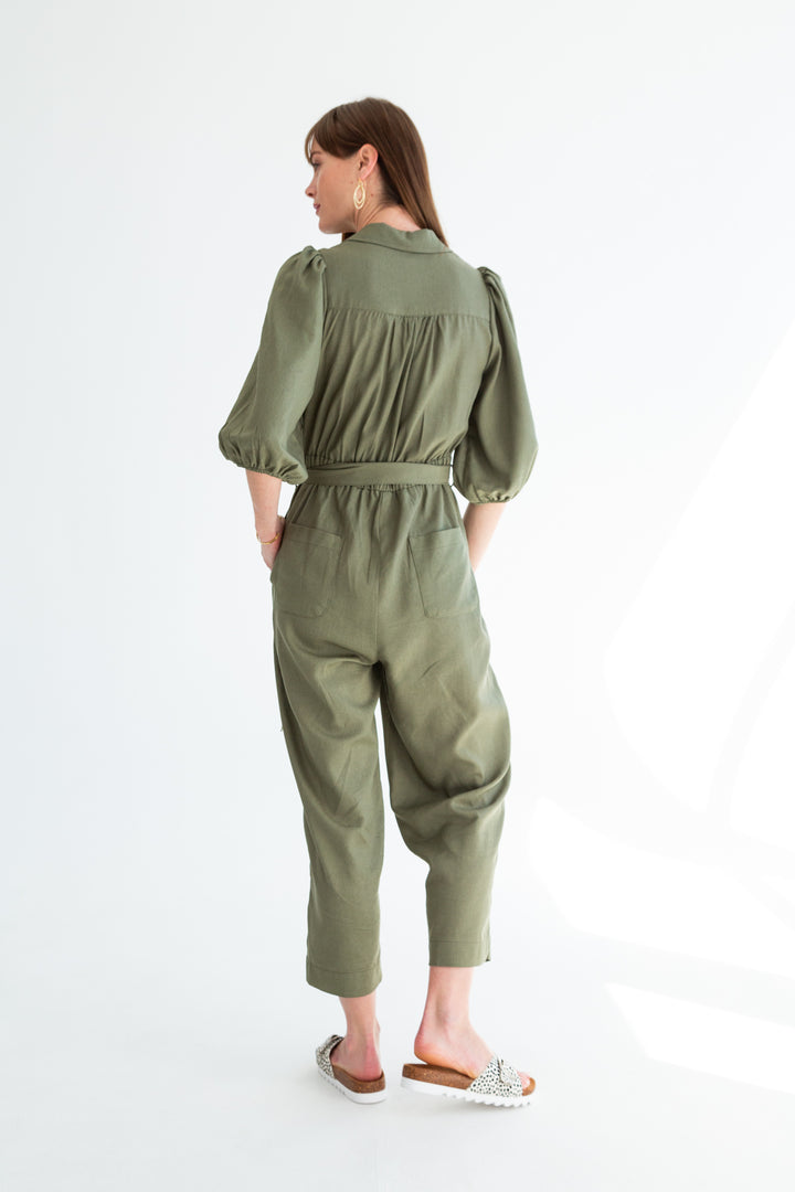 The Jemima Jumpsuit Khaki-PANTS-kindacollection-Kinda