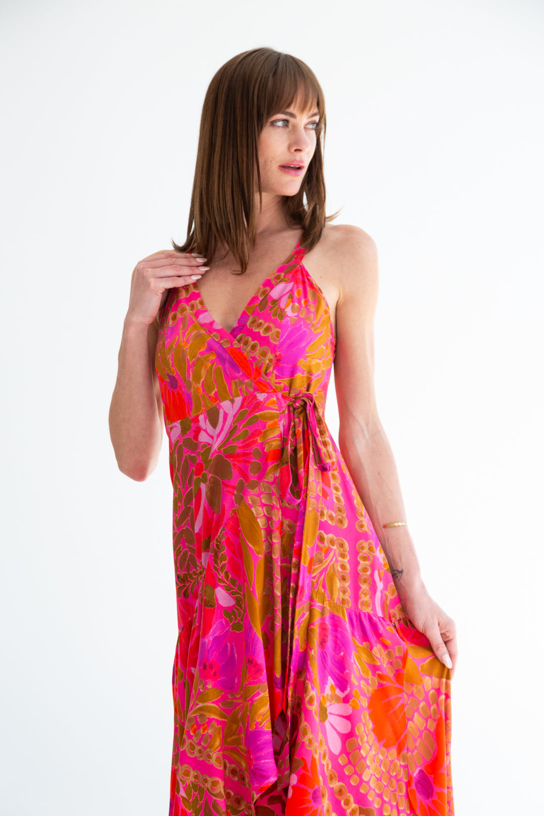 Kea Wrap Dress Spanish Pink-DRESSES-kindacollection-Kinda