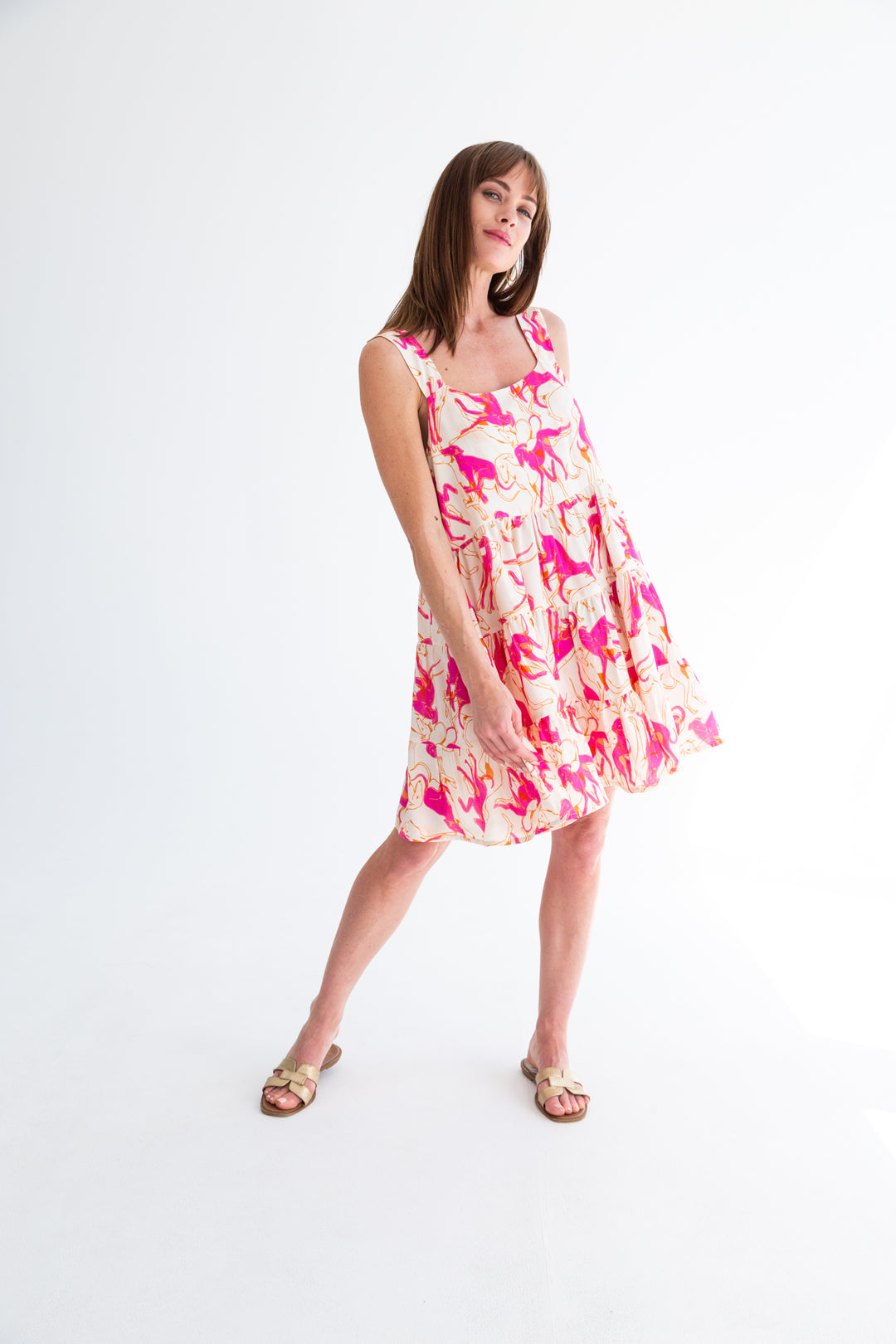 Kalipso Dress Greyhound Print-DRESSES-kindacollection-Kinda
