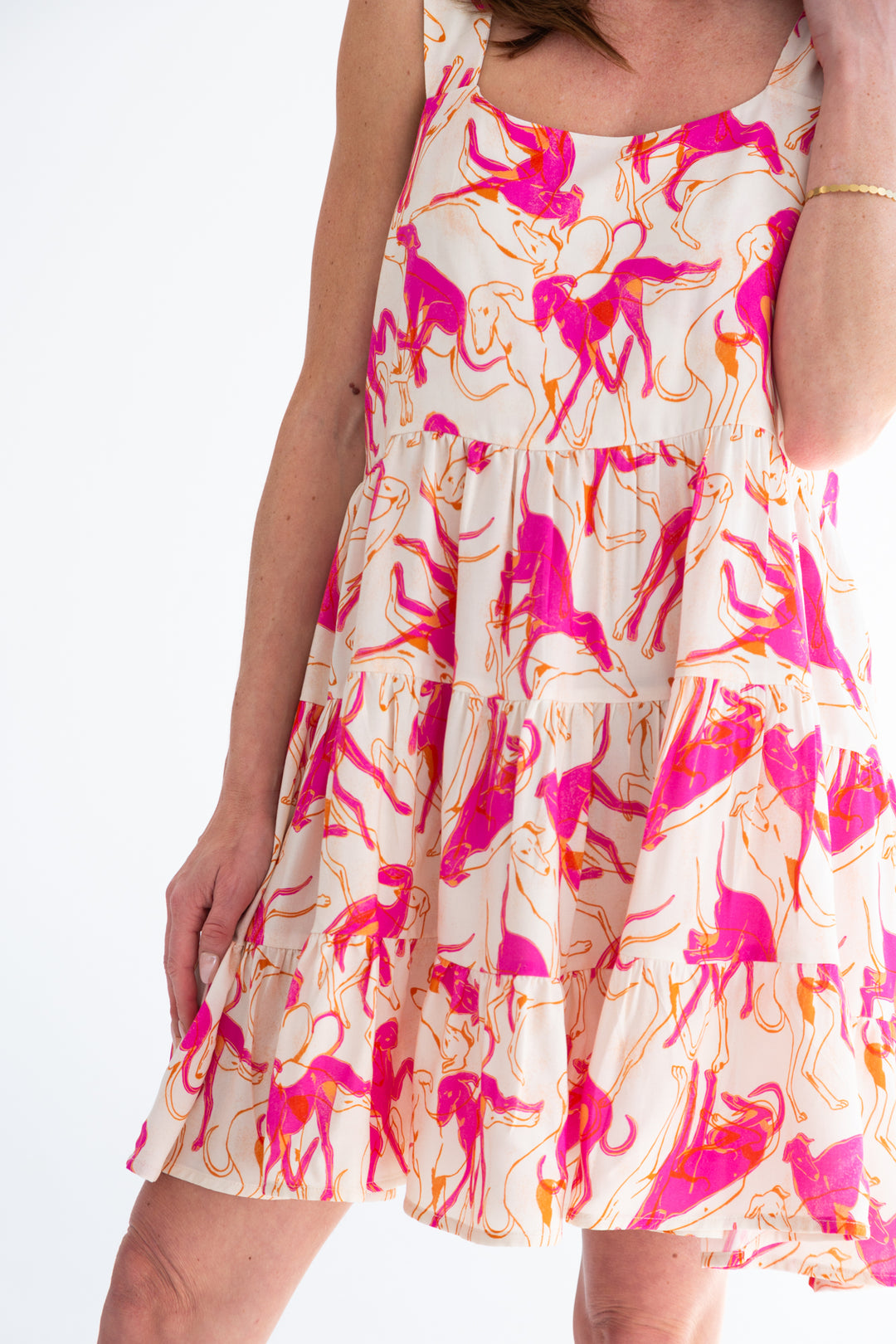 Kalipso Dress Greyhound Print-DRESSES-kindacollection-Kinda