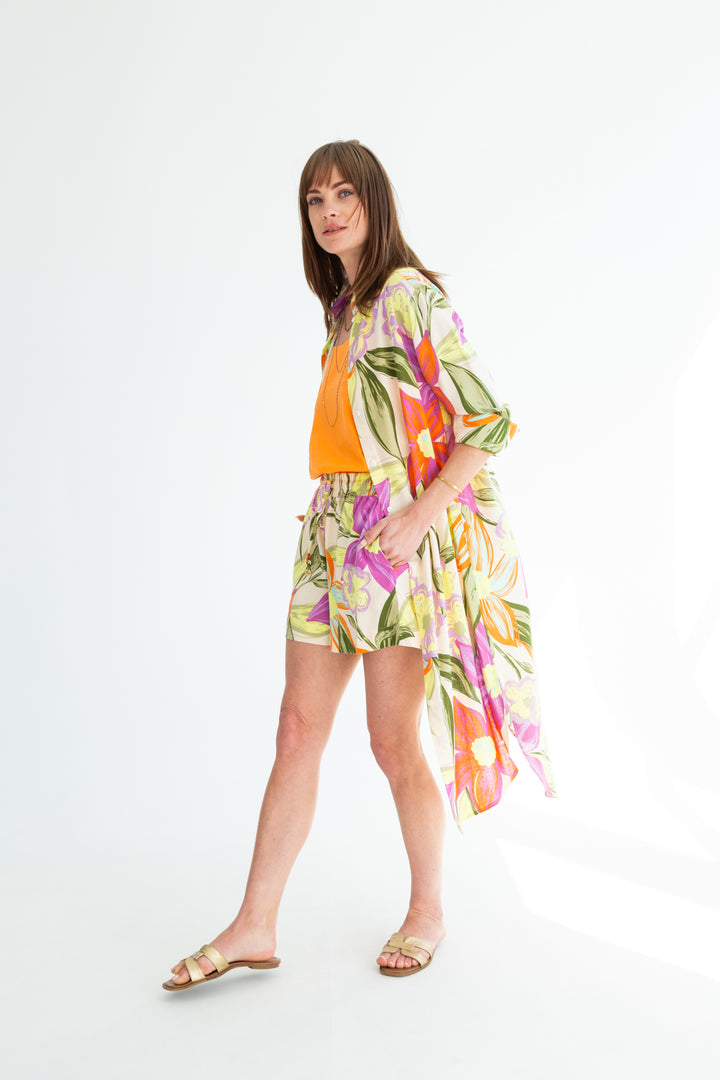 Evie Dress Fuschia Print-DRESSES-kindacollection-Kinda