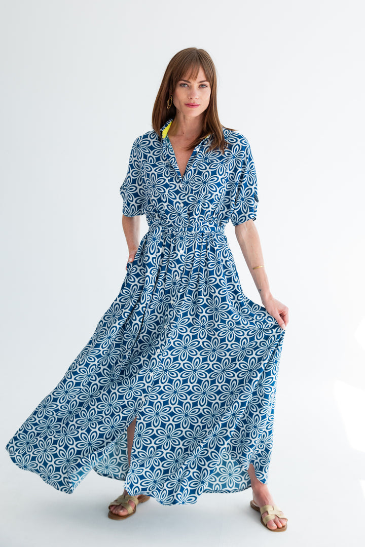 Kate Dress Greek Blue-DRESSES-kindacollection-Kinda