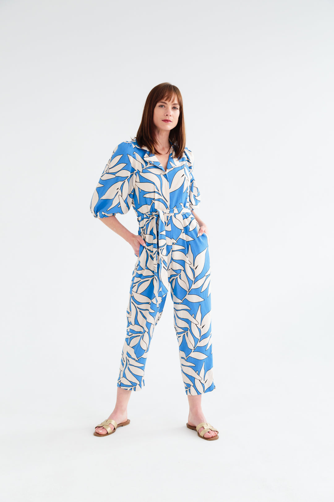 The Jemima Jumpsuit Blue Print-PANTS-kindacollection-Kinda