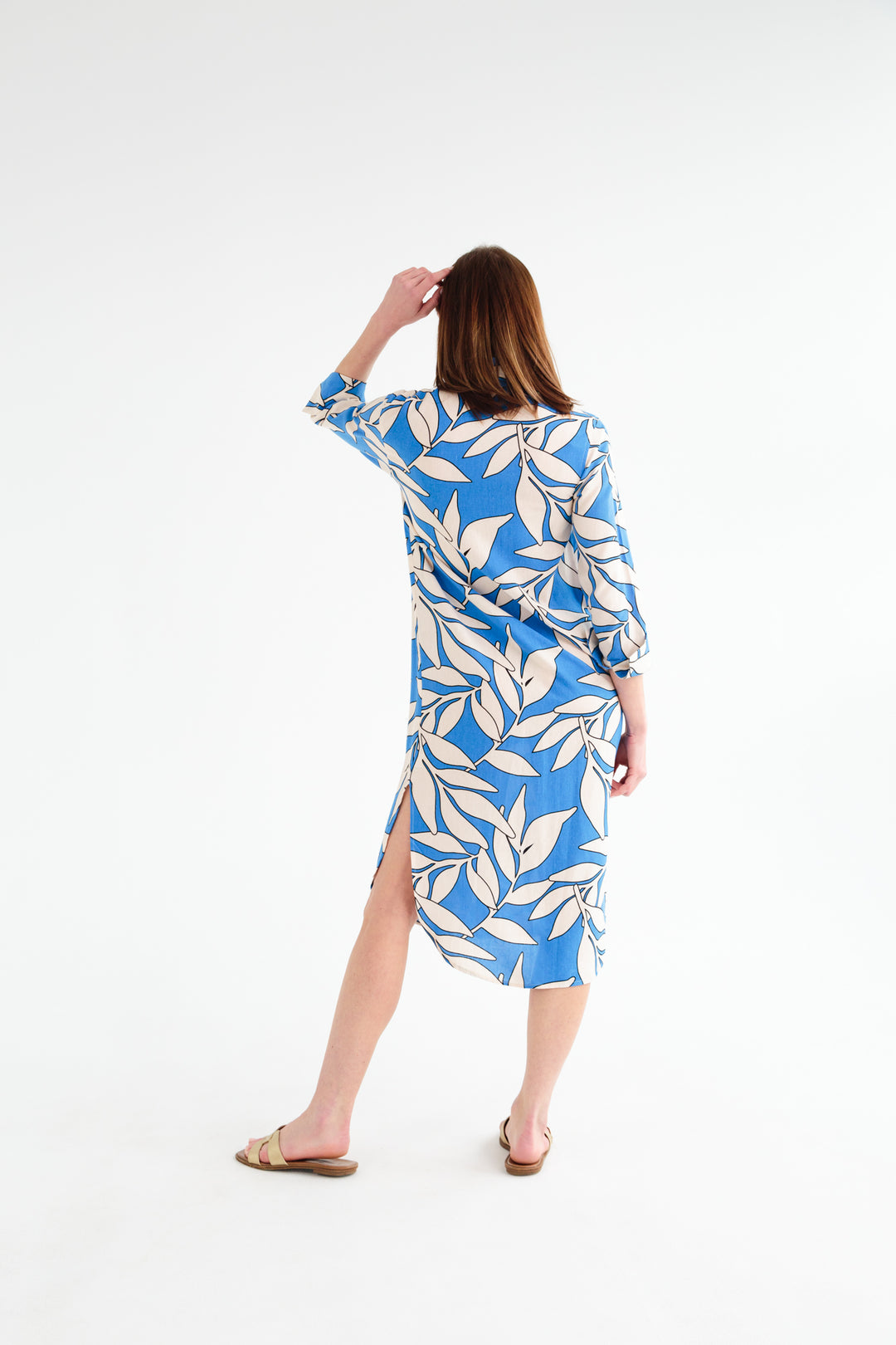 Evie Dress Blue Print-DRESSES-kindacollection-Kinda