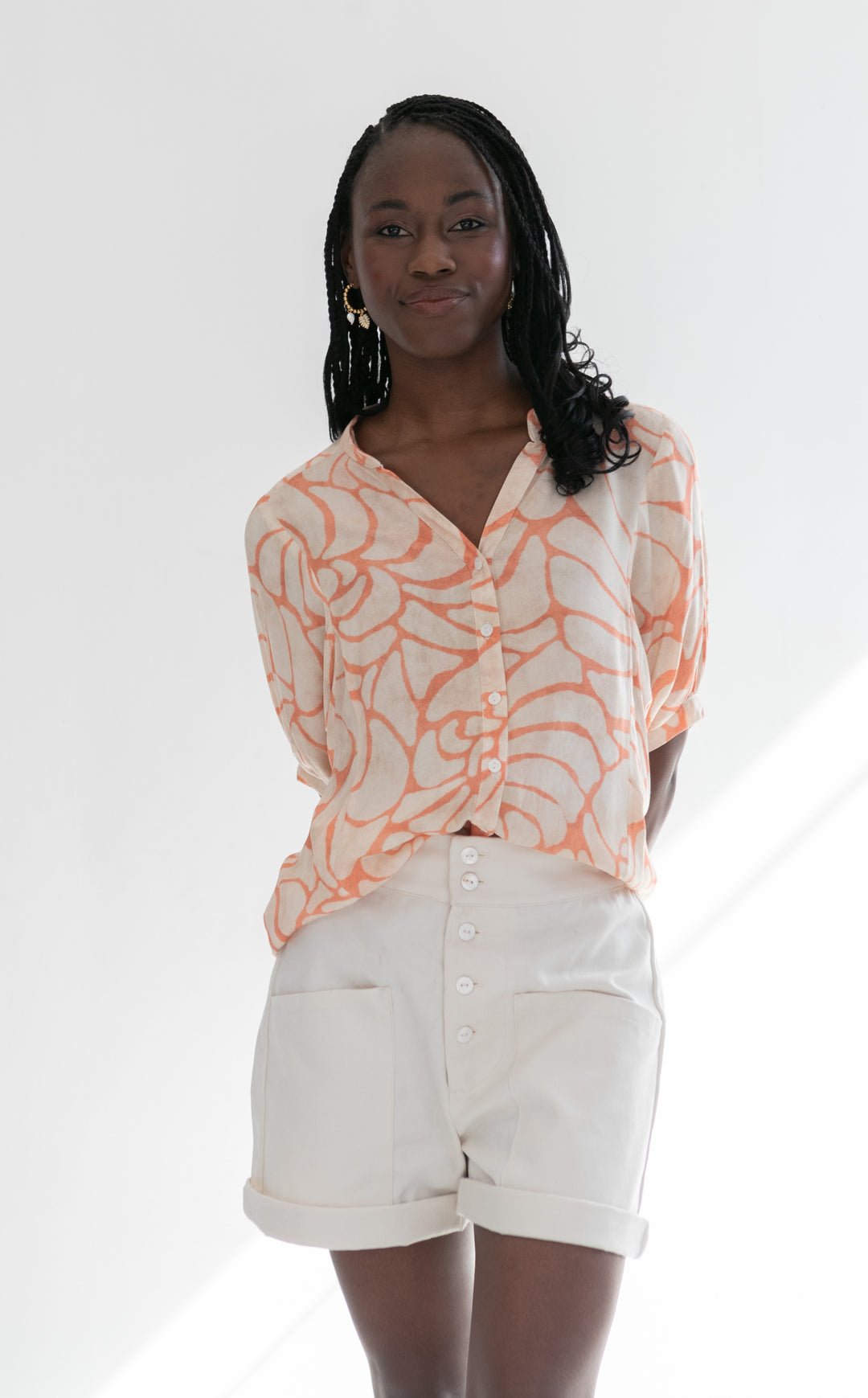 Eliana Shorts Ivory-PANTS-kindacollection-Kinda