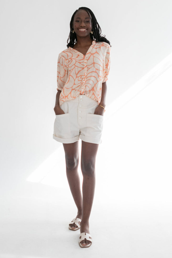 Eliana Shorts Ivory-PANTS-kindacollection-Kinda