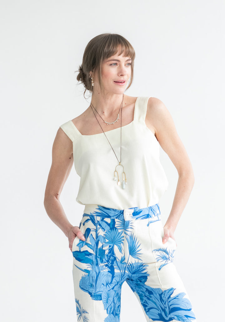 Mykonos Tank Yellow-TOPS-kindacollection-Kinda